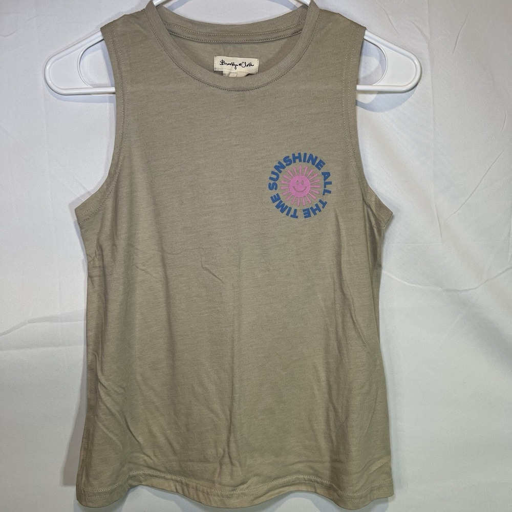 Brooklyn Cloth‎ Womens Size Small Tank Top Sunshine All The Time Brown Beach